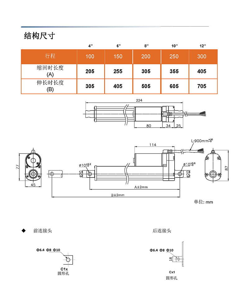 電動(dòng)推桿工作原理及組成部件結構圖